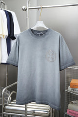 Chrome Hearts T-shirt Early Spring New Style Horseshoe Rhinestone Short Sleeve Round Neck Short Sleeve25ss New Pure Cotton Unisex Style T T-shirt OS Loose Fit Base Shirt Short Sleeve Top T-Shirt