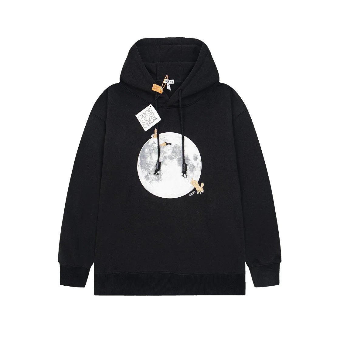 LOEWE Hoodie Collaboration Embroidered Hooded Sweatshirt Jacket Hoodie B Unisex Sports Casual Tops OS Loose fit versatile style