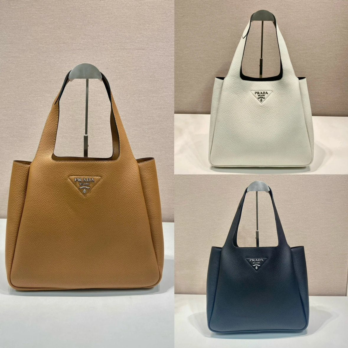 PRADA Bag Top version Latest Large Vegetable Basket Bucket Bag Imported Deer Leather Pattern with Imported Sheepskin Compartment Multi-Versatile Handbag Chain Bag Messenger Bag Shoulder Bag Underarm Bag Handbag Women's Bag1BG338