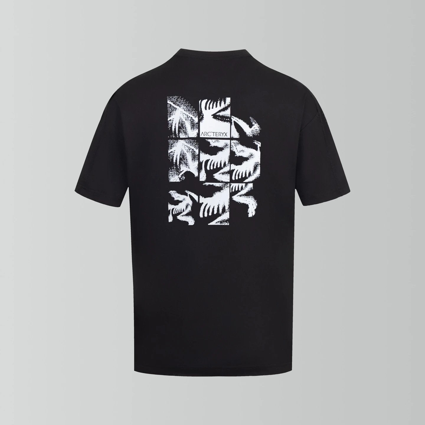 Arc'teryx T-shirt Back Nine-Grid Bird Pattern Print logo round Neck Short Sleeve25ss New pure cotton T Unisex T-Shirt OS Loose Fit Base Shirt Top Half Sleeve T-Shirt