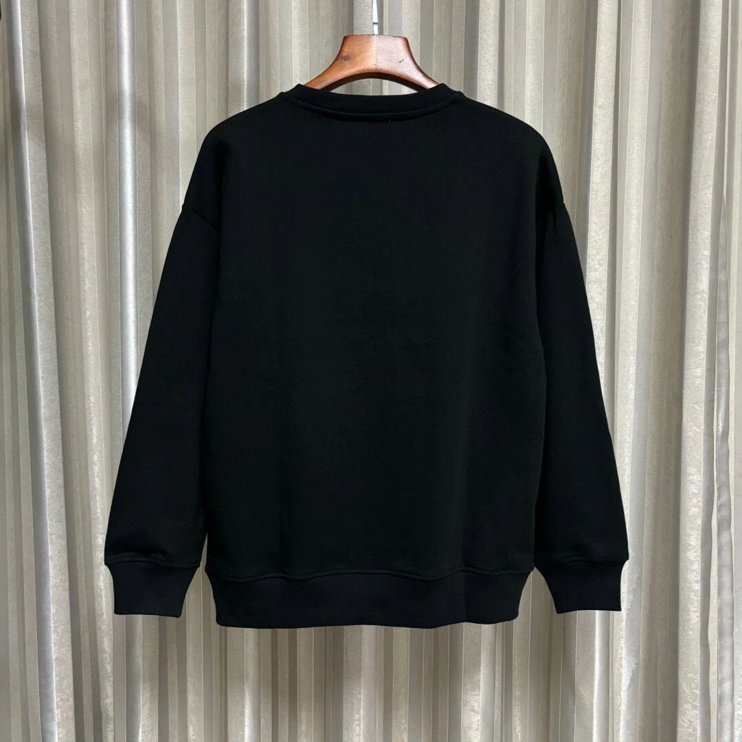 Dior Hoodie 24Fw Letters logo Embroidered Crewneck Sweatshirt Long Sleeve Base Shirt Outerwear Trendy Unisex Sports Casual Loose Fit Versatile Autumn Winter New Arrival