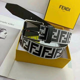 FENDI Belt Top version 2019New Men's Women's Leather Belt Versatile Little Monster Men's and Women's Pin Buckle Business All-Match Casual Belt