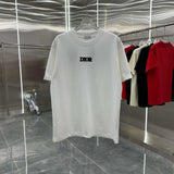 Dior T-shirt Back Letter Hollow Embroidery logo round Neck Short Sleeve25ss New pure cotton T Unisex T-Shirt OS Loose Fit Base Shirt Top Half Sleeve T-Shirt