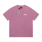 Balenciaga T-shirt Vintage Print Round Neck Short Sleeve T-Shirt25ss New pure cotton T Unisex T-Shirt OS Drop Shoulder Style Base Shirt Top T-Shirt Half Sleeve