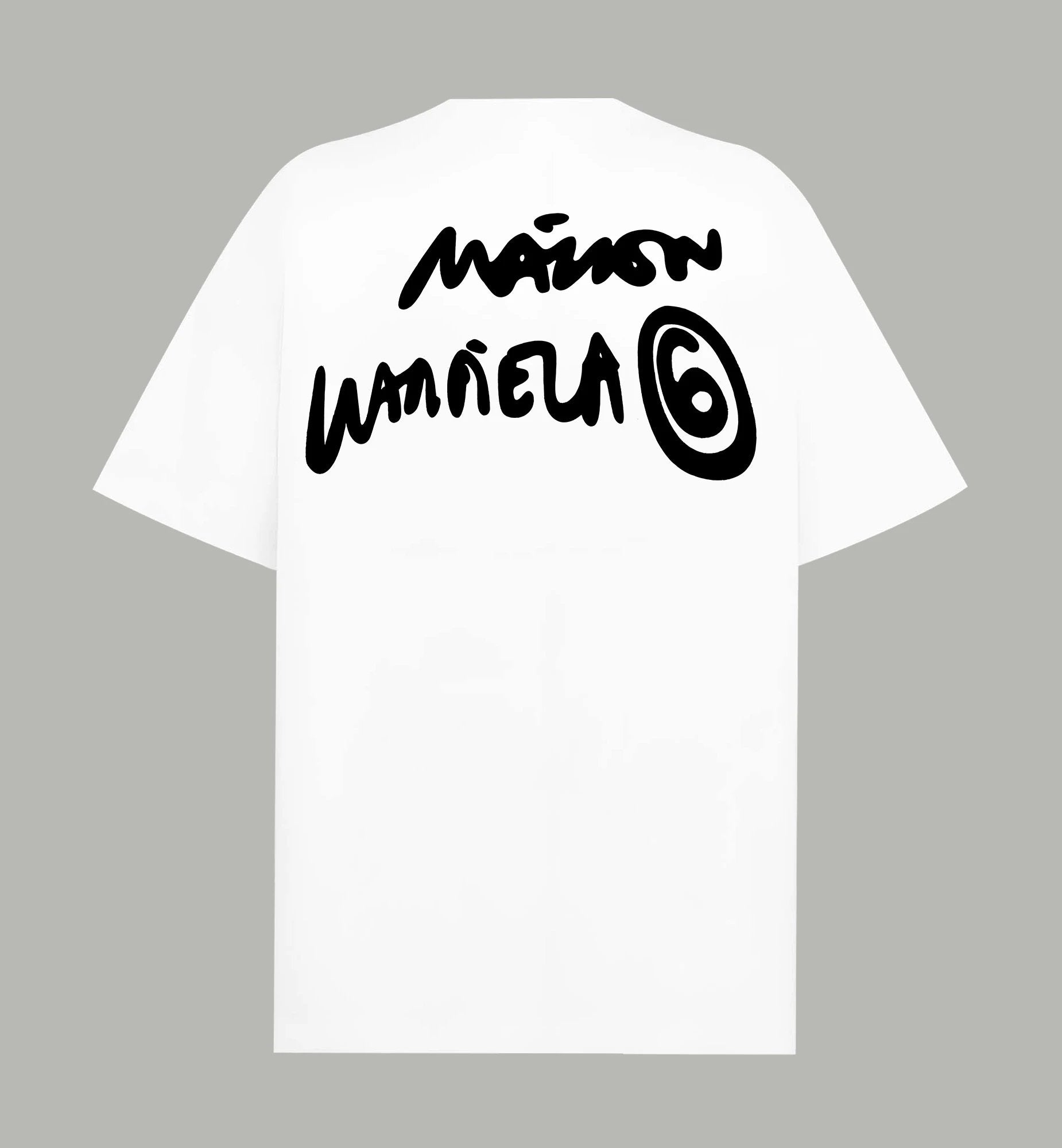 Maison Margiela T-shirt Front Graffiti Letter and Number Print logo round Neck Short Sleeve25ss New pure cotton T Unisex T-Shirt OS Drop Shoulder Loose Fit Base Shirt Top T-Shirt Short Sleeve