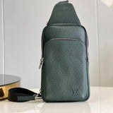 Louis Vuitton LV Men's Bag Top version M41719Green N46345Cross Pattern Avenue Shoulder Bag Chest Bag Backpack Men's Bag M30861Green Gray District Small Size Messenger Bag Crossbody Bag