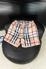 Burberry Shorts Large Plaid Pattern logo Five-point Shorts25ss New Drawstring Casual Summer Pants American Style5Two-in-One Casual Sweatpants for Men and Women, Pure Cotton Joggers