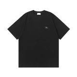 Burberry T-shirt Embroidery on the chest logo round Neck Short Sleeve25ss New Pure Cotton Unisex Style T Casual T-Shirt Base Layer Shirt OS Loose Fit Half Sleeve Top Plus Size