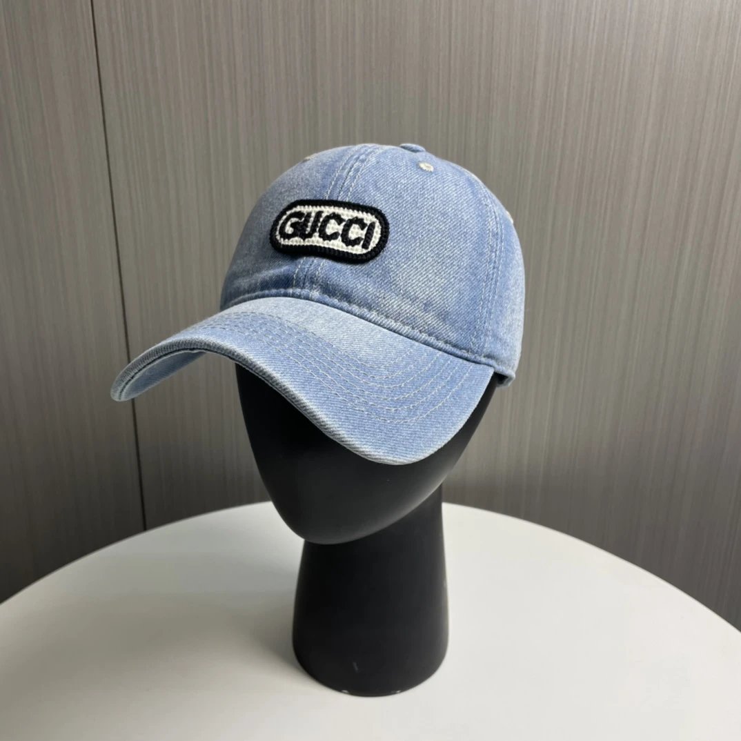 Gucci Hat Letter Embroidery logo Baseball Cap Sun Protection Visor Cap Large Head Circumference Versatile Sports Hat Slimming Face Curved Brim Unisex Couple Style