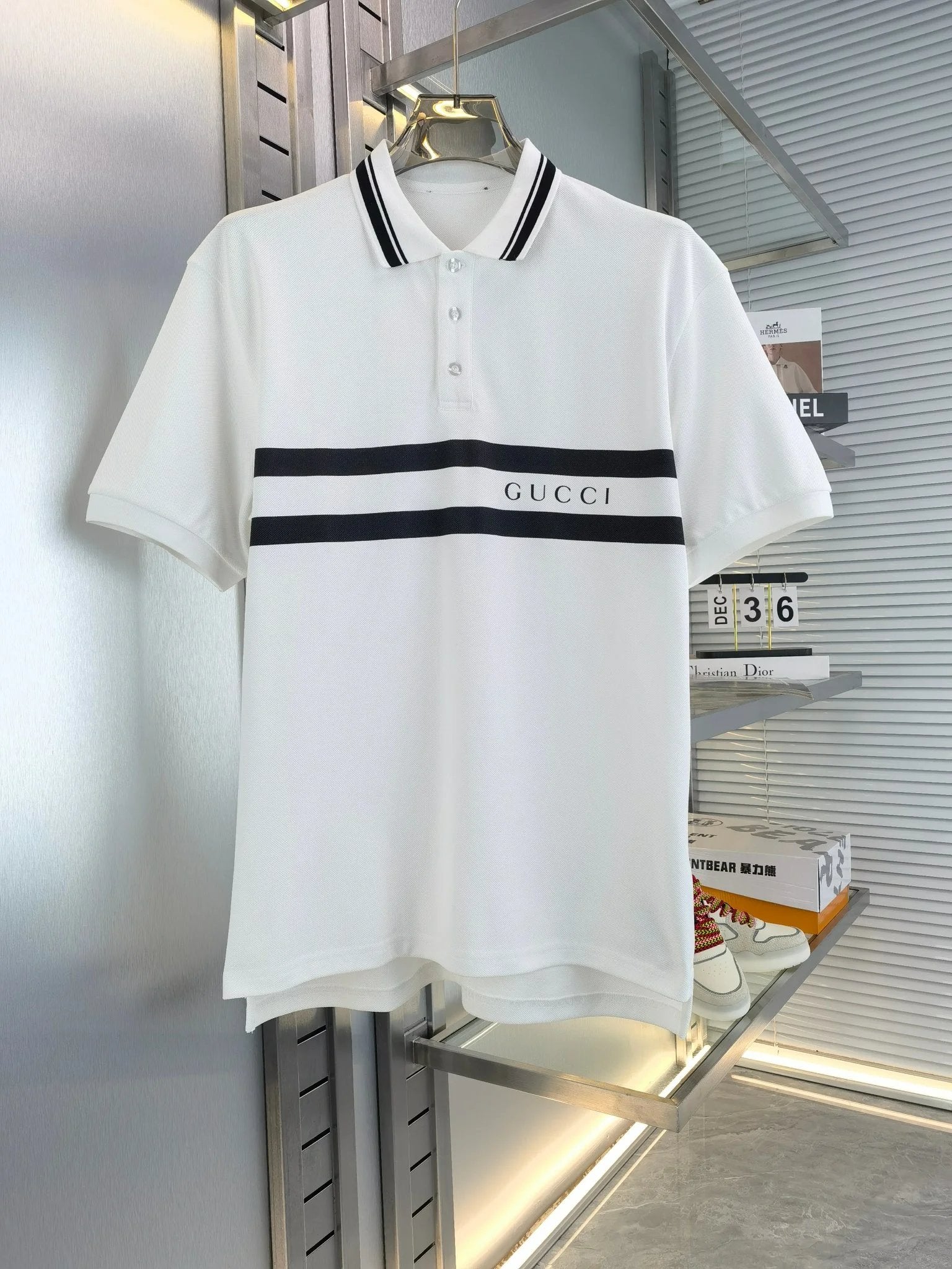 Gucci T-shirt Chest Letters logo Printing POLO Shirt Lapel Short Sleeve25ss New Unisex Summer Loose Short Sleeve T Business Commuter Short Sleeve Shirt Plus Size T-Shirt