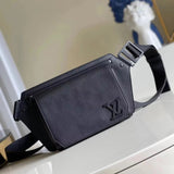 Louis Vuitton LV Men's Bag Top version 【Original Order】M59625Chest Bag2022New Men's Orange Grain Cowhide newsling Shoulder Messenger Bag Chest Bag Waist Bag M57081