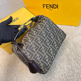 FENDI Women's Bag Top version New Mini Presbyopic Women's Bag Vintage Zhonggu Lunch Box Bag Women's Original Single Portable Cosmetic Bag Shoulder Crossbody Bag