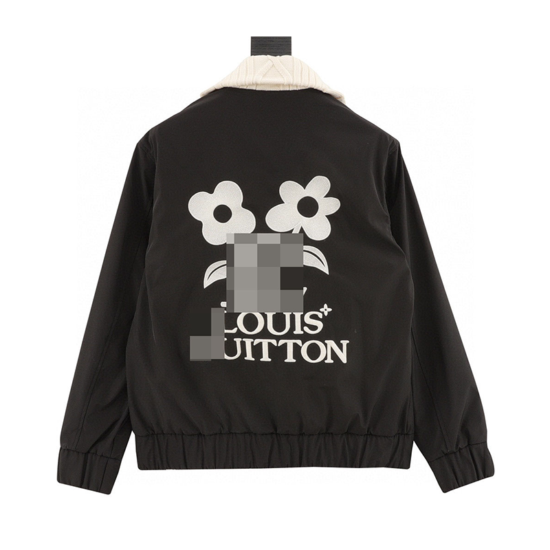 Louis Vuitton LV Jackets Joint-Name Knitted Twisted Turtleneck Patchwork Jacket Jacket for Men and Women