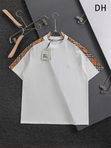 Burberry T-shirt Embroidery on the chest logo round Neck Short Sleeve25ss New pure cotton T Unisex T-Shirt OS Drop Shoulder Loose Fit Base Shirt Top T-Shirt Short Sleeve