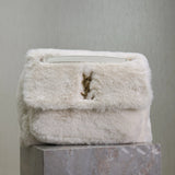 YSL Women's Bag Top version 【Maximum Version】Autumn and Winter Niki Rabbit Fur Series Oversized Niki47cm Rabbit Fur Large Tote Bag Hobo Bag Luggage Bag Fluffy Niki Bag New Women's Bag Mink Fur niki32cm Large Size Medium Size28cmNiki Rabbit fur bag