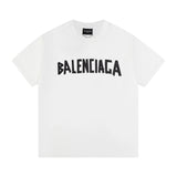Balenciaga T-shirt Front and Back Tape Letter Print logo round Neck Short Sleeve25ss New pure cotton T Unisex T-Shirt OS Loose Fit Base Shirt Top Half Sleeve T-Shirt