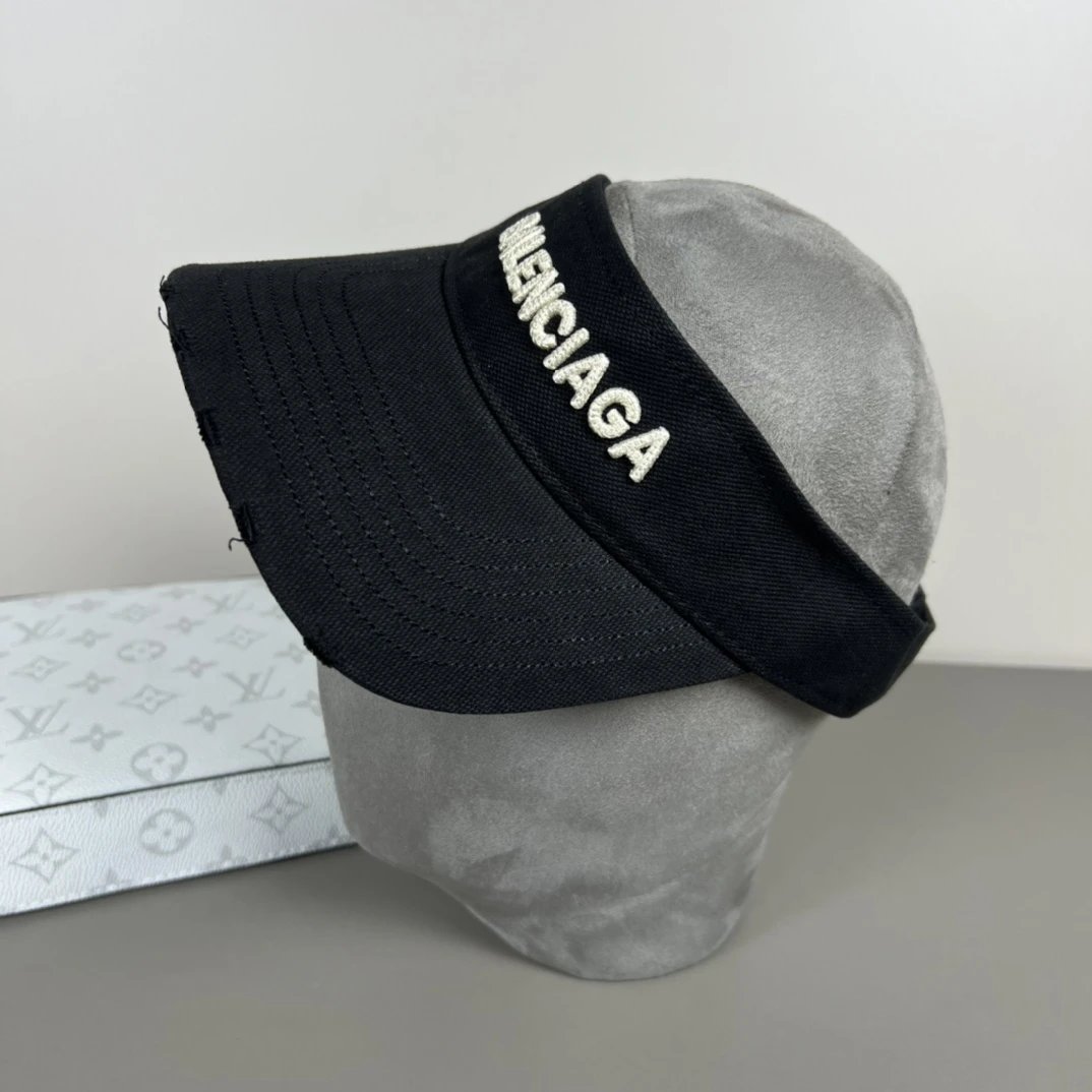 Balenciaga Hat Letters logo Baseball Cap Sunshade Sun Protection Duckbill Cap Slimming Face Curved Brim Versatile Large Head Circumference Sports Hat Unisex Couple Style