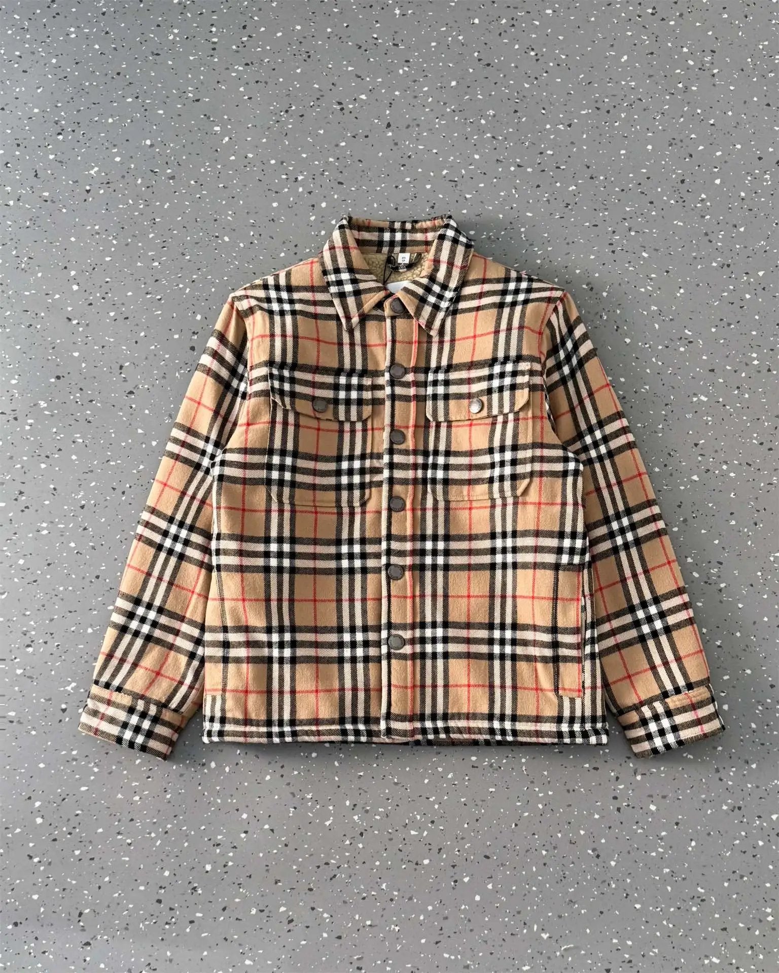 Burberry Jackets 24ssvintage Plaid Lamb Wool Cotton Jacket Coat Unisex Winter Warm
