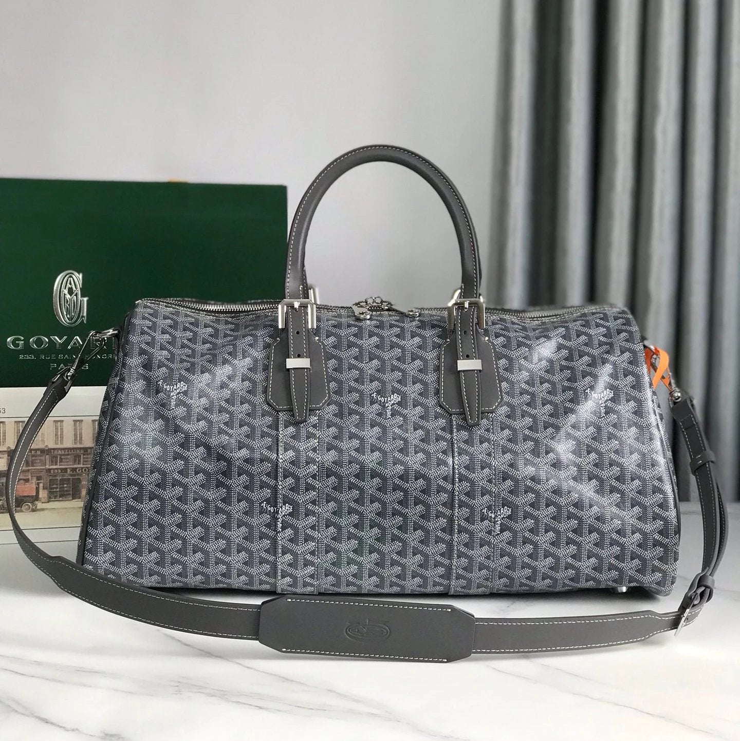 Goyard Bag Top version Original Leather New Product Croisiere50Travel Handbag Sports Bag Boeing Travel Bag50cm45cm Travel Bag Travel Bag Star Same Style Large Capacity Travel Luggage Bag Handbag Men's and Women's Bags boston45Travel Bag