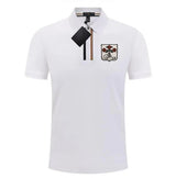 Louis Vuitton LV T-shirt Unique Chest Pattern Print logoPOLO Short Sleeve Turn-down Collar Shirt Unisex Summer Loose Fit T Business Commuter Short Sleeve Shirt Plus Size