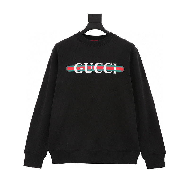 Gucci Hoodie Classic Color-Striped Printing Sweater for Men and Women