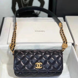 Chanel Women's Bag Top version CC-2022New Bags Popular Women's Gold Coin Baguette Bag Flap Bag Flap Bag Mobile Phone Bag Chain Bag Shoulder Messenger Handbag Celebrity Same Style Bag Women's Bag