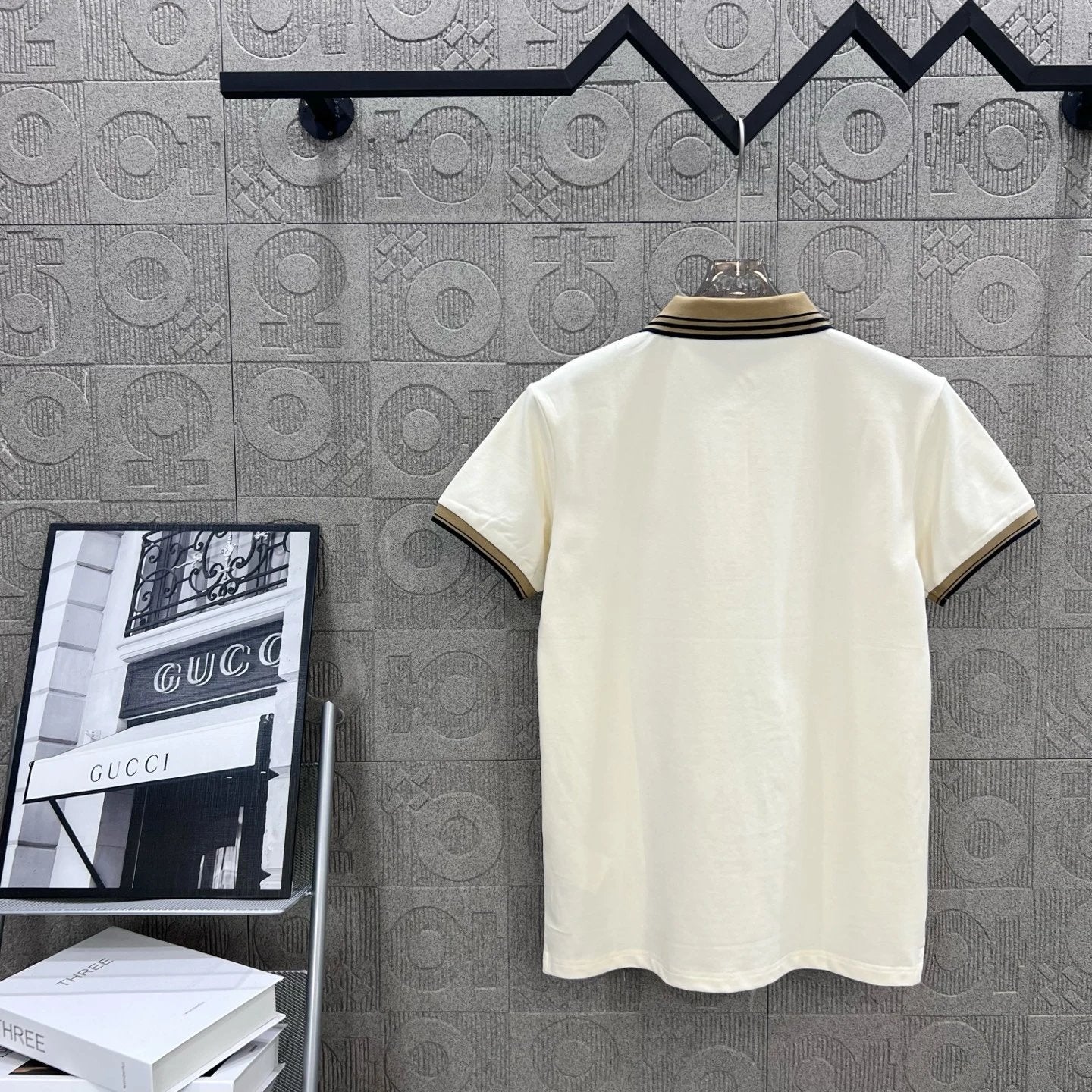 Gucci T-shirt Double-breasted G Embroidery logoPOLO Shirt Lapel Short Sleeve25ss New Unisex Summer Short Sleeve OS Loose T Business Half Sleeve Shirt Plus Size T-Shirt