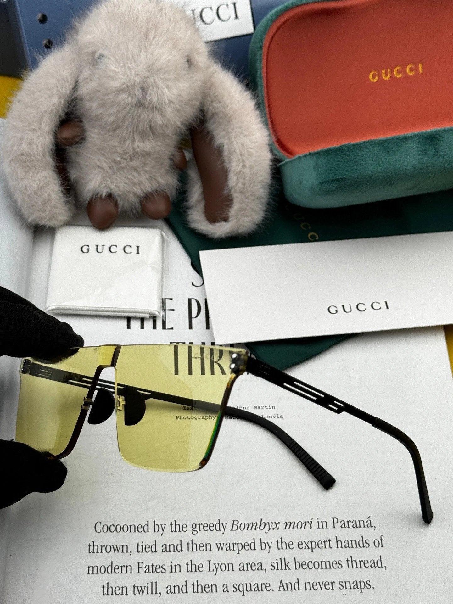 Gucci Sunglasses Sun ip Plated Sunglasses Slimming No Degree Driving Beach Fishing Unisex Couple Same Style UV Protection25ss New Sports Casual Versatile