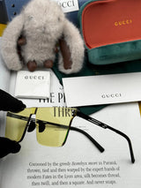 Gucci Sunglasses Sun ip Plated Sunglasses Slimming No Degree Driving Beach Fishing Unisex Couple Same Style UV Protection25ss New Sports Casual Versatile