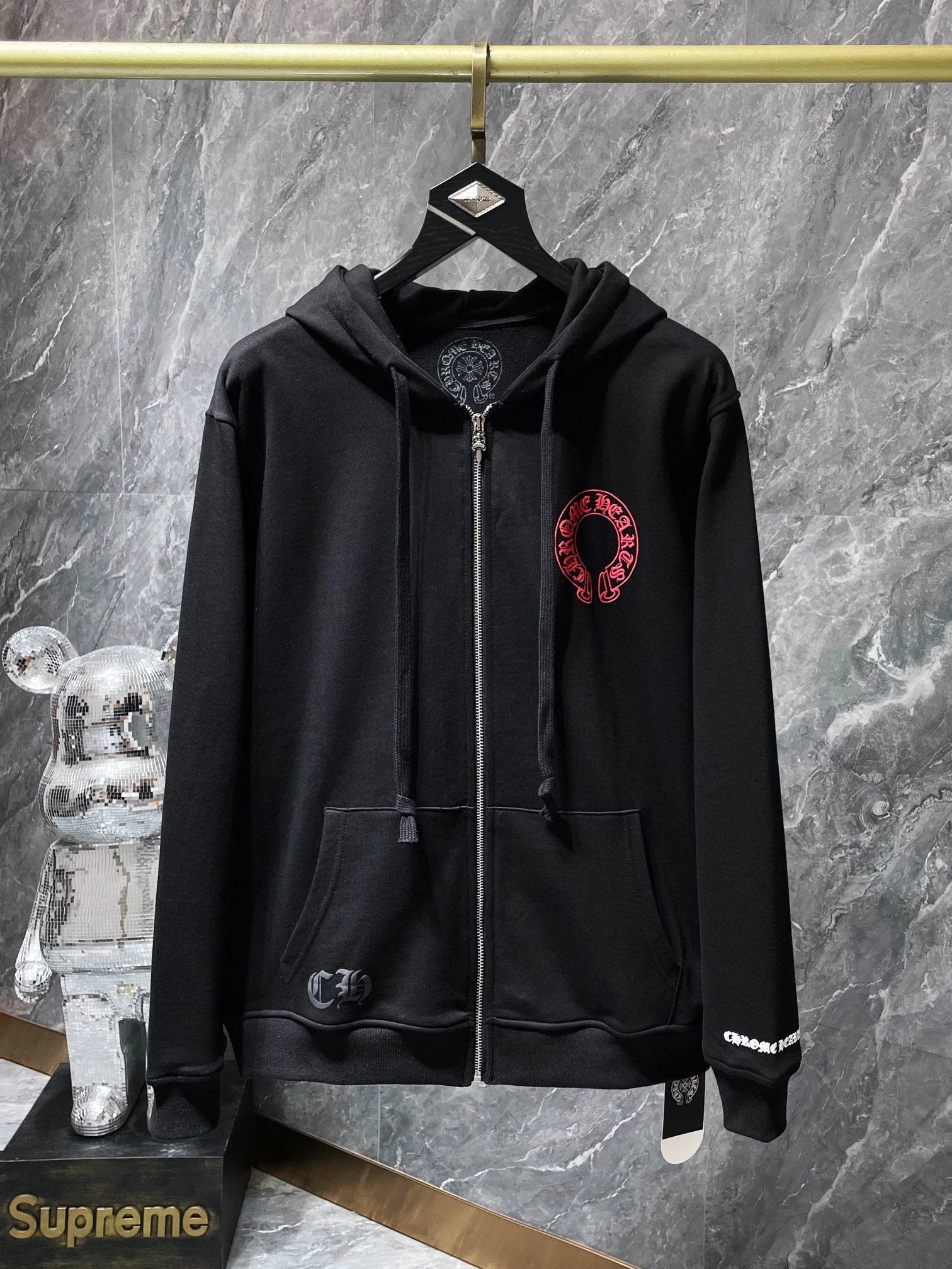 Chrome Hearts Hoodie Top Version Fashion Brand Popular Printed Hoodie Women Loose Men ins Trendy Hoodie Long Sleeve Pure Cotton Couple