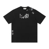 Maison Margiela T-shirt Digital Dot Matrix Printing logo round Neck Short Sleeve25ss New Pure Cotton Unisex Style T T-shirt OS Loose Fit Base Shirt G Home Top Half Sleeve T-Shirt