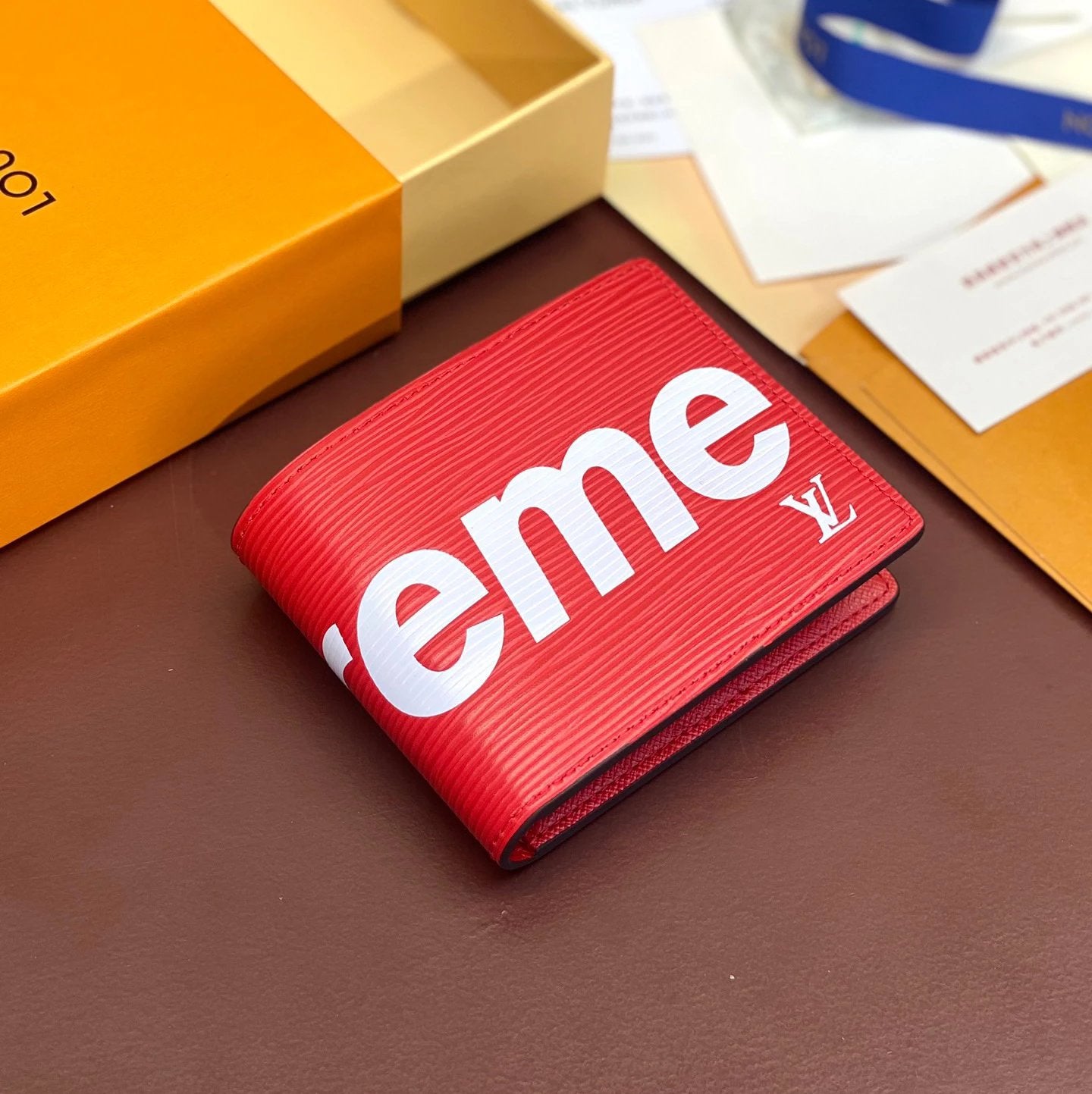 Louis Vuitton LV Wallets/Clutches Top version 【Original Leather】Men's and Women's Wallet Full Series M67541M67542M67543M67544M67548supreme Series Water Ripple Leather Silk Screen Wallet Card Holder the Suit Wallet Long Wallet Handbag