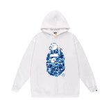 Bape Hoodie 2024Autumn and Winter New Japanese Fashion Brand Pullover plus Size Loose Hoodie Male and Female Couples Wear Teen Fashion Brand Sweater-CY