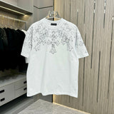 Chrome Hearts T-shirt Half-body Print logo round Neck Short Sleeve25ss New pure cotton T Unisex T-Shirt OS Drop Shoulder Loose Fit Base Shirt Top T-Shirt Short Sleeve