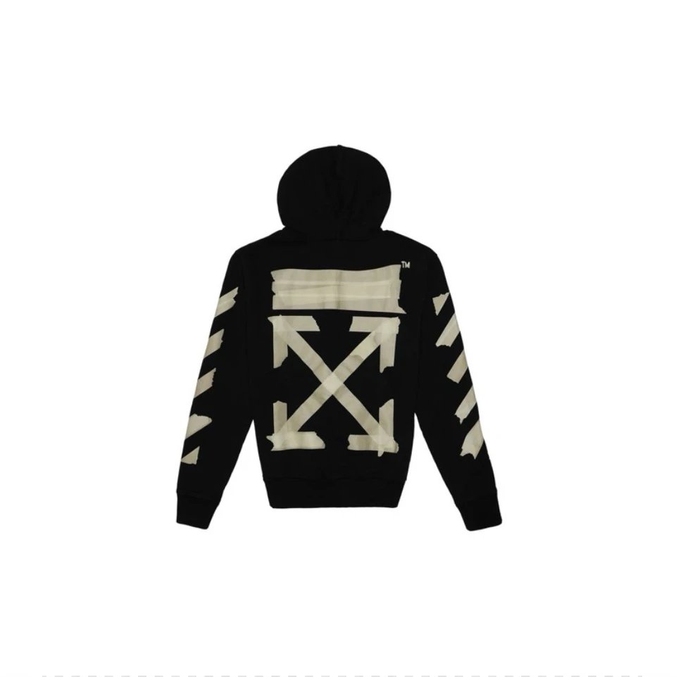 OFF -White Jackets Top Version Zipper Cardigan Outerwear Counter Same Style Heavy New Casual Hooded Sweater All-Matching Loose Hoodie Trendy Pure Cotton