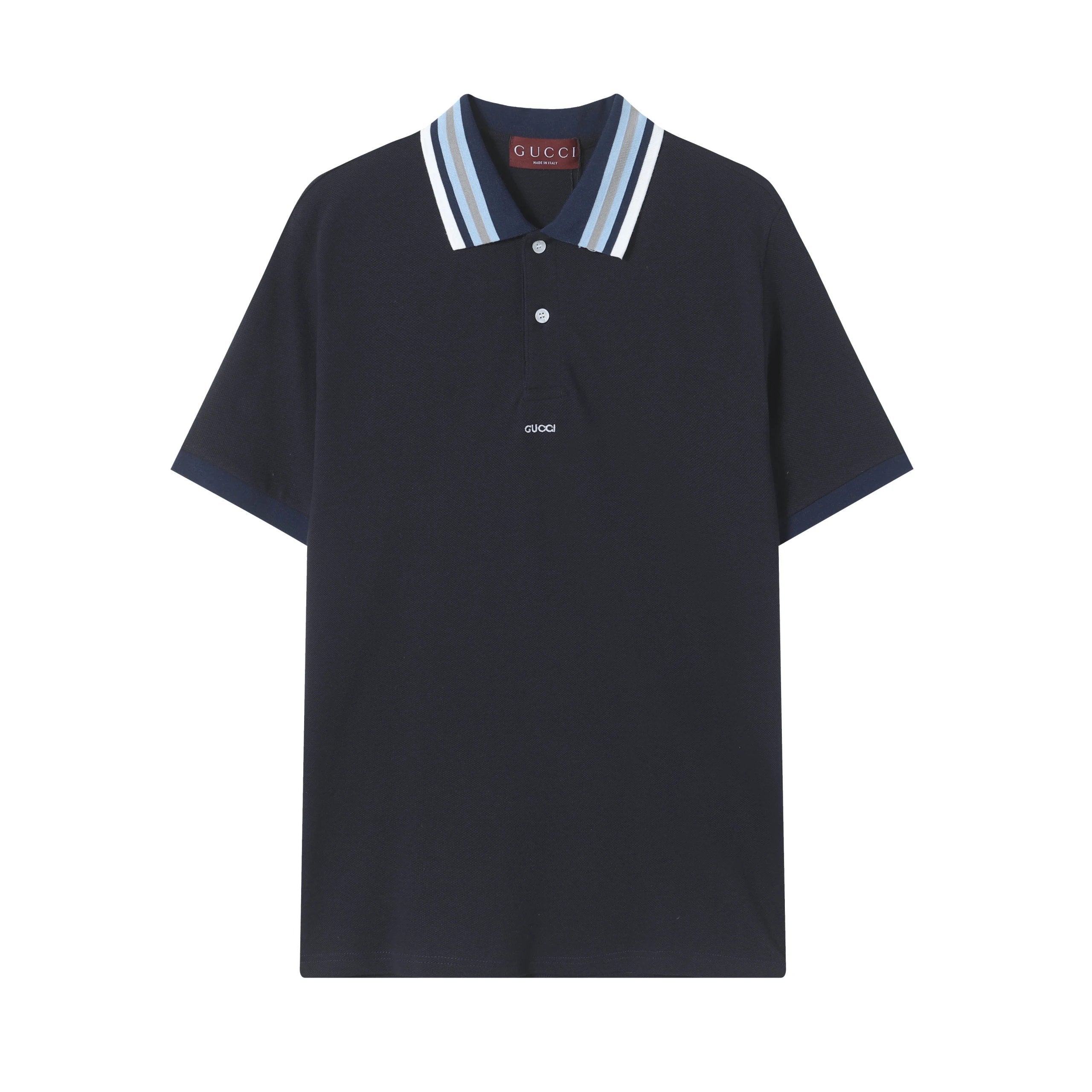 Gucci T-shirt Color-Block Chest Micro-Embroidery logoPOLO Shirt Lapel Short Sleeve25ss New Unisex Summer Short Sleeve OS Loose T Business Half Sleeve Shirt Plus Size T-Shirt