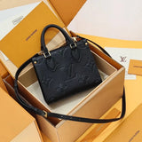 Louis Vuitton LV Women's Bag Top version 【2024New Duobao Leather】OnThegoBB Mini Handbag Women's Bag Tote Bag mini Small Tote Bag Women's Mini Portable Shoulder Messenger Bag tote Shopping Bag M46993M47054M46839