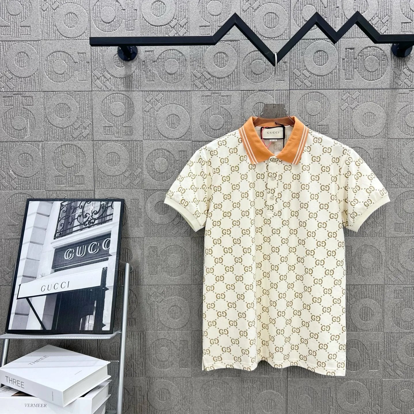 Gucci T-shirt Full Bloom Double G Small LOGO Printing POLO Short Sleeve Turn-down Collar Shirt Unisex Summer Loose Fit T Business Commuter Short Sleeve Shirt Plus Size