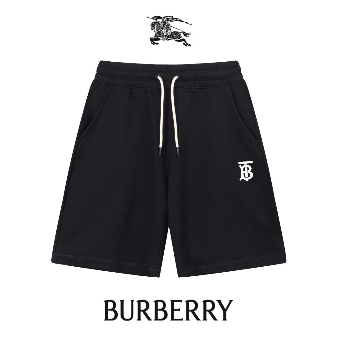Burberry Shorts B Letter Embroidery logo Five-point Shorts25ss New Drawstring Casual Summer Pants American Style5Two-in-One Casual Sweatpants for Men and Women, Pure Cotton Joggers