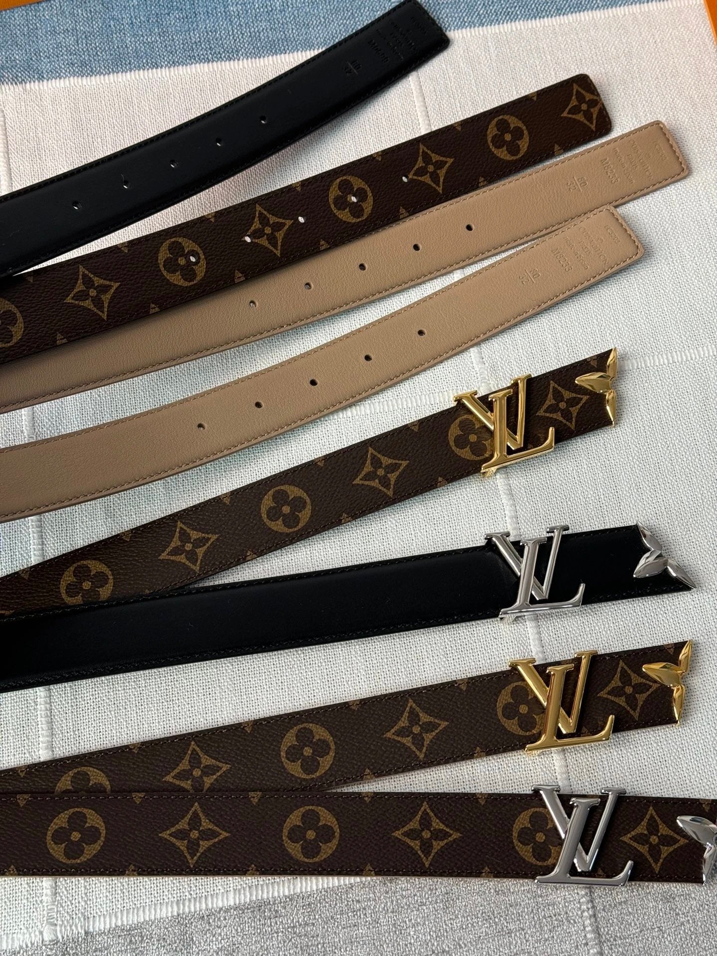 Louis Vuitton LV Belt Top version 【Counter Quality】Belt New Belt3.0cm Women's Belt Metal Buckle Women's Leather Belt with Classic Presbyopic Chessboard Grid Belt with Genuine Goods Packaging No Problem in and out of the Counter Versatile Casual Fashion Fo