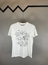 Dior T-shirt Lion Print on the Chest logo round Neck Short Sleeve25ss New Pure Cotton Unisex Style T Casual T-Shirt Base Layer Shirt OS Loose Fit Half Sleeve Top Plus Size