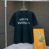 Louis Vuitton LV T-shirt Chest Letter Print logo round Neck Short Sleeve25ss New pure cotton T Unisex T-Shirt OS Loose Fit Base Shirt Top Half Sleeve T-Shirt