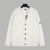 Balenciaga Sweater Solid Color Knitted Cardigan Sweater Coat Unisex Long Sleeve Soft Lazy Style OS Loose fit