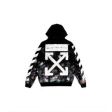 OFF -White Jackets Top Version Zipper Cardigan Outerwear Counter Same Style Heavy New Casual Hooded Sweater All-Matching Loose Hoodie Trendy Pure Cotton