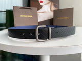 Bottega Veneta Belt 【First Layer Cowhide】Counter Version Free Packaging New Belt Men's First Layer Cowhide Hand-Woven Calfskin Belt Fashion All-Matching3.5cm Pant Belt Men and Women Business Casual Belt Belt Men's Leather Belt