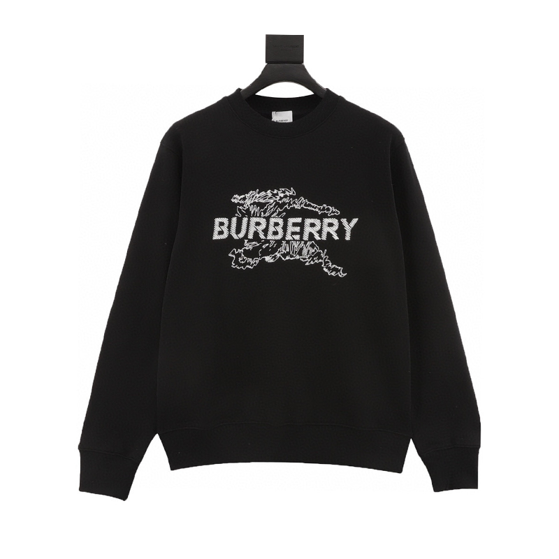 Burberry Hoodie Sketch War Horse Embroidered Sweater Men and Women Same Style