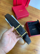 Cartier Belt Top version Original Order in Stock Belt Men2021Men's Italian Leather Belt Metal LOGO Formal Wear Belt Width3.5