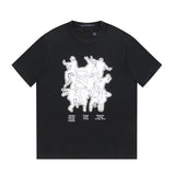 Balenciaga T-shirt Frontband Direct Injection Print logo round Neck Short Sleeve25ss New Pure Cotton Unisex Style T T-shirt OS Loose Fit Base Shirt Top Half Sleeve T-Shirt