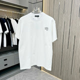 Balenciaga T-shirt Backside Letter Embroidery logo round Neck Short Sleeve25ss New Pure Cotton Unisex Style T T-shirt OS Loose Fit Base Shirt Top Half Sleeve T-Shirt