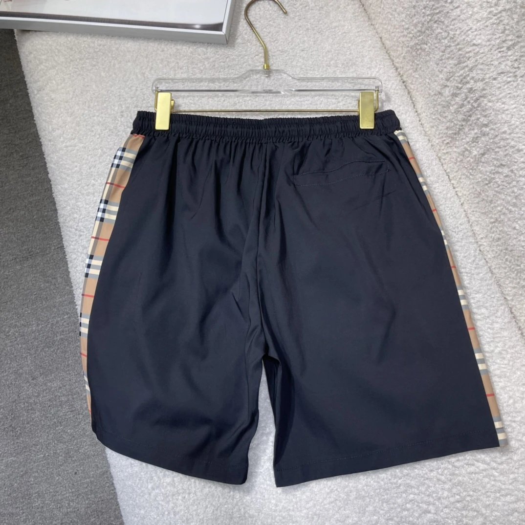 Burberry Shorts Two-Sided Plaid Print with Front Rider Print logo Beach Shorts25ss New Arrival Five-Point Pants Casual Trendy Brand os Loose Quick-Dry Unisex Large Shorts5Pants